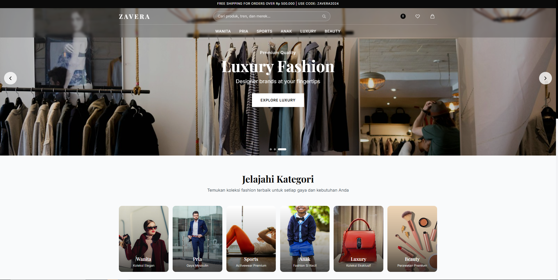 ZAVERA E-Commerce Platform